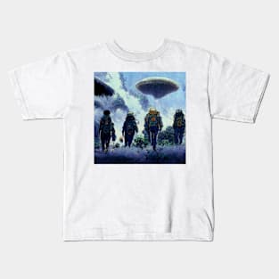 Planet Exploring Astronauts - best selling Kids T-Shirt